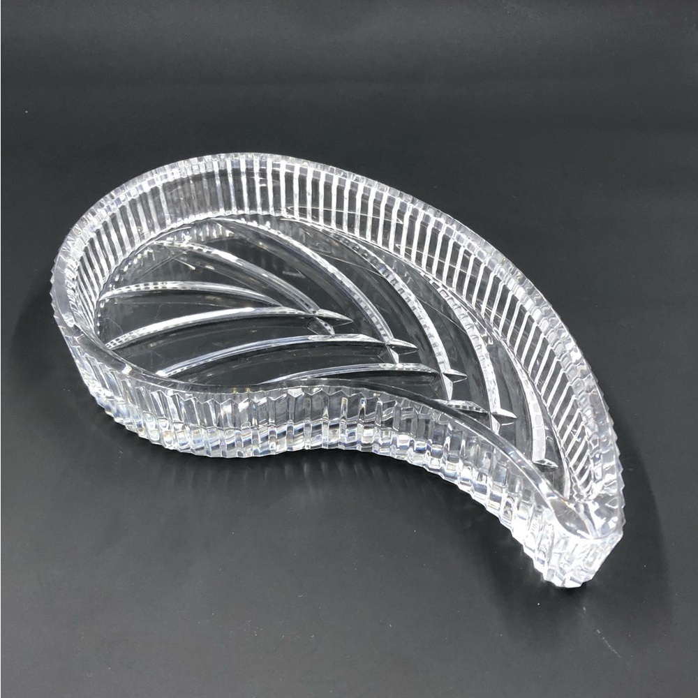 Waterford Crystal 7” Vanity Leaf Trinket Dish.